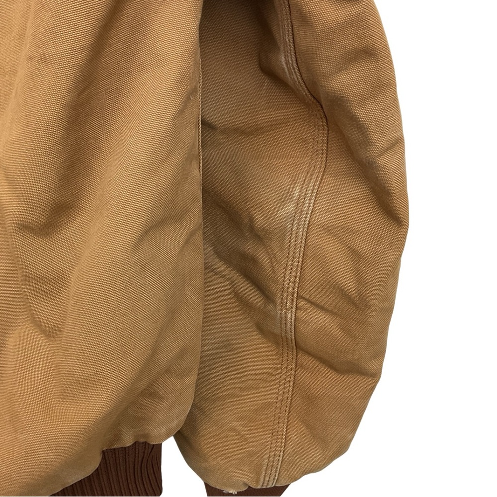 Y2K Carhartt Brown Jacket Large Duck Cotton Canvas Quilted Lining Chore Coat - Picture 4 of 11